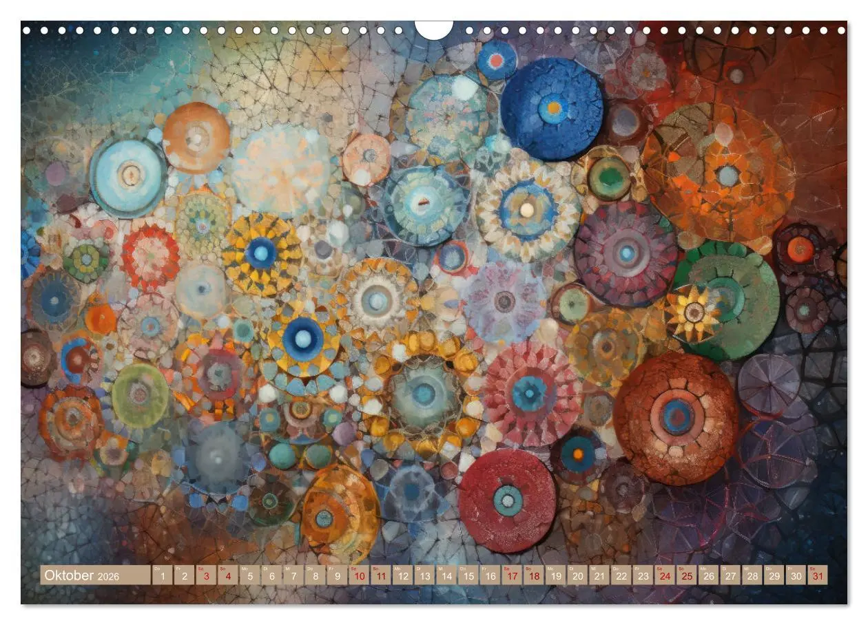 Bild: 9783457524152 | Geometrische Kaleidoskope (Wandkalender 2026 DIN A3 quer), CALVENDO...