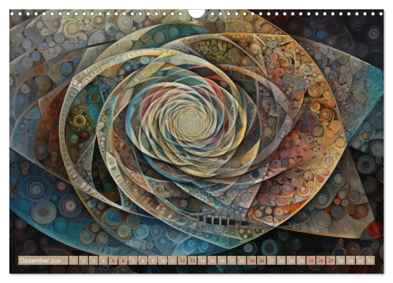 Bild: 9783457524152 | Geometrische Kaleidoskope (Wandkalender 2026 DIN A3 quer), CALVENDO...