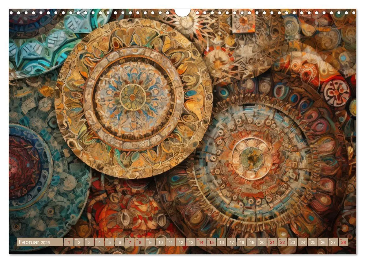 Bild: 9783457524152 | Geometrische Kaleidoskope (Wandkalender 2026 DIN A3 quer), CALVENDO...