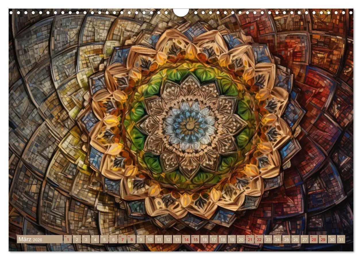 Bild: 9783457524152 | Geometrische Kaleidoskope (Wandkalender 2026 DIN A3 quer), CALVENDO...