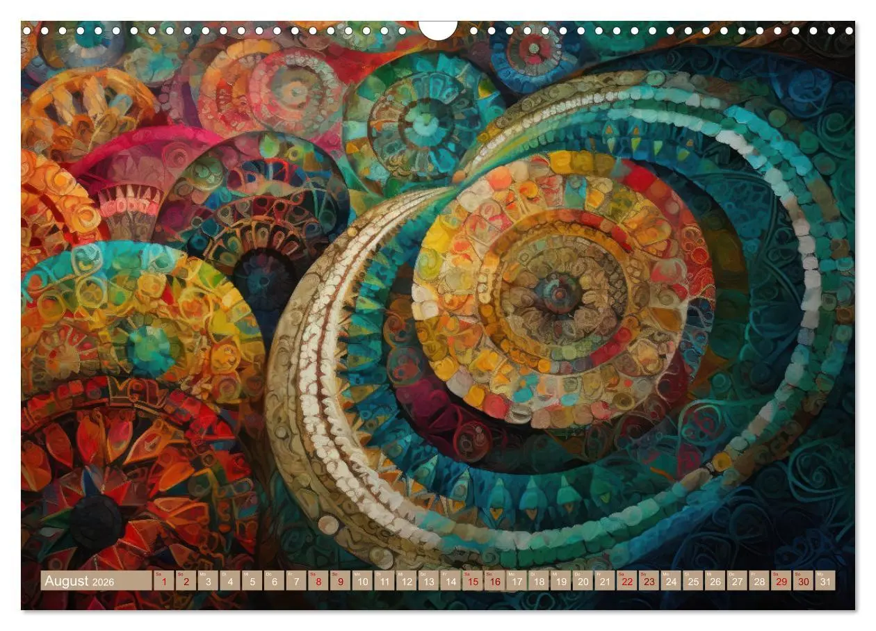 Bild: 9783457524152 | Geometrische Kaleidoskope (Wandkalender 2026 DIN A3 quer), CALVENDO...