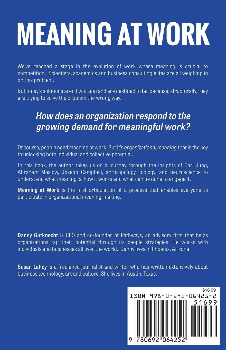 Rückseite: 9780692064252 | Meaning At Work | And Its Hidden Language | Danny Gutknecht | Buch