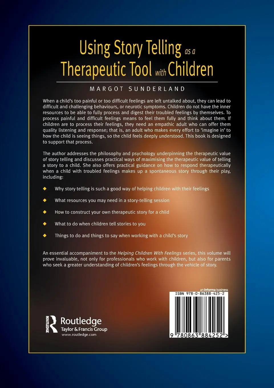 Rückseite: 9780863884252 | Using Story Telling as a Therapeutic Tool with Children | Sunderland