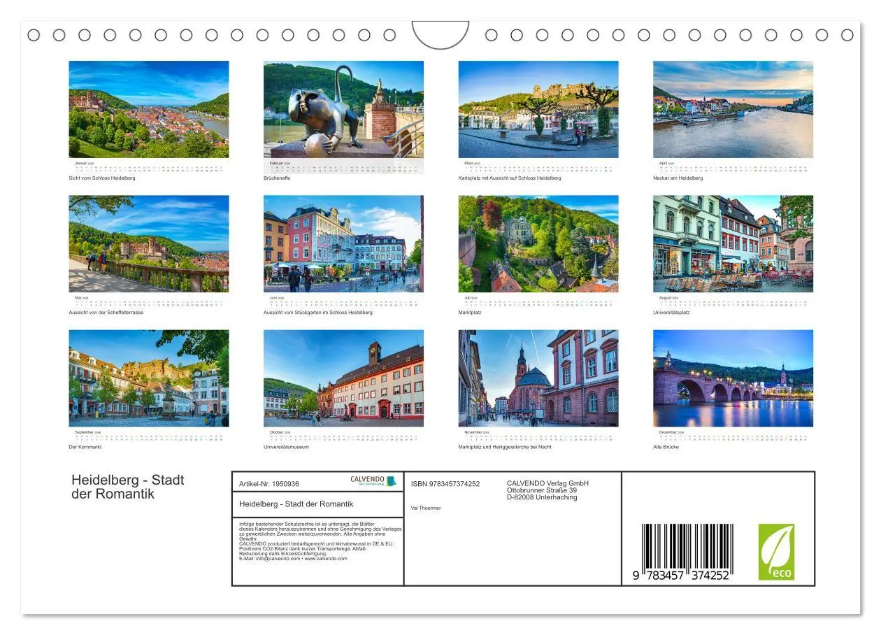 Bild: 9783457374252 | Heidelberg - Stadt der Romantik (Wandkalender 2026 DIN A4 quer),...