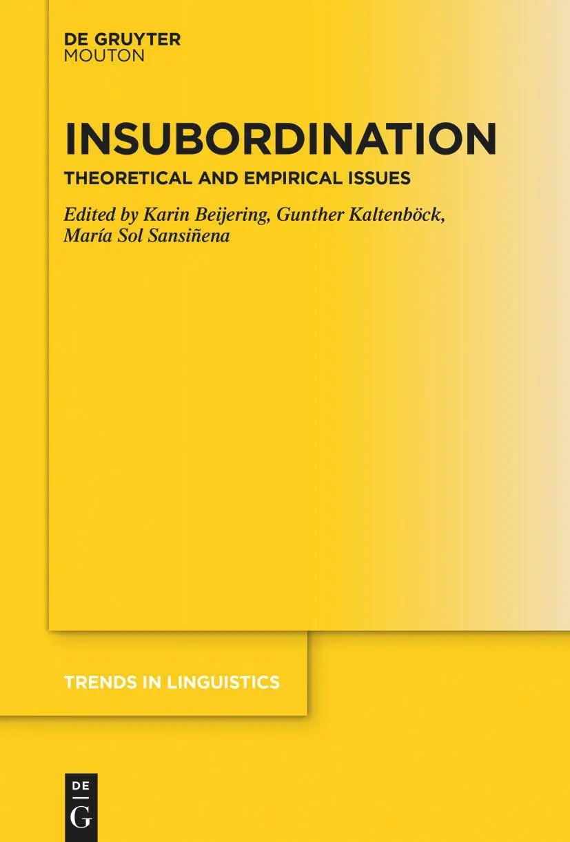 Cover: 9783110764352 | Insubordination | Theoretical and Empirical Issues | Beijering (u. a.)