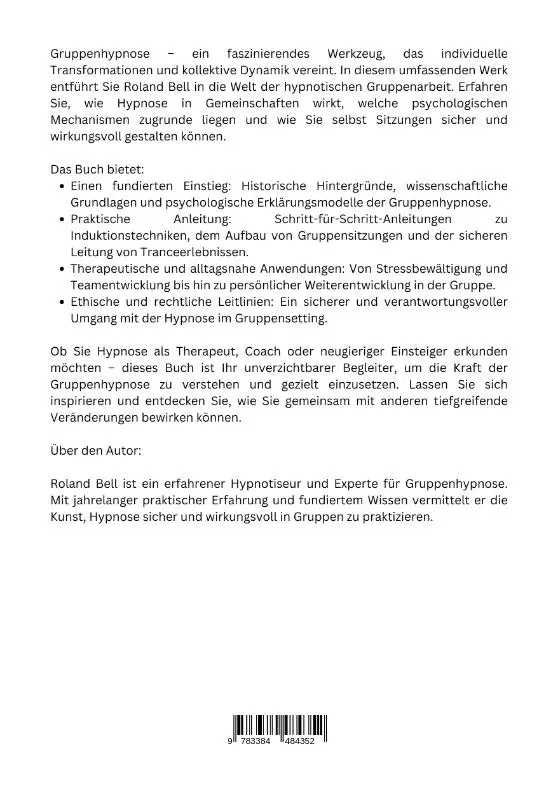 Rückseite: 9783384484352 | Die Kunst der Gruppenhypnose | Roland Bell | Taschenbuch | 272 S.