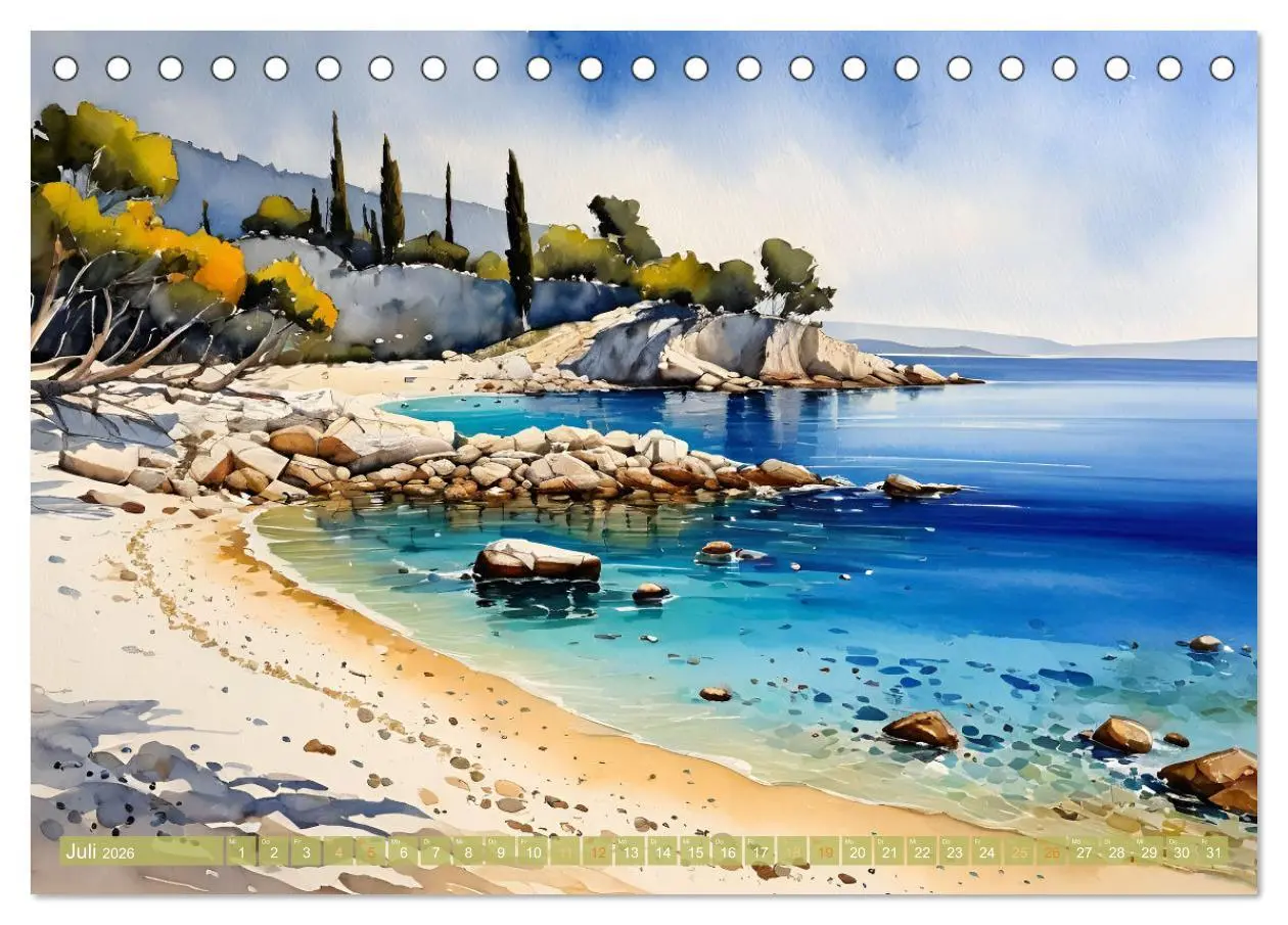 Bild: 9783457364352 | Urlaubsparadies Kroatien (Tischkalender 2026 DIN A5 quer), CALVENDO...