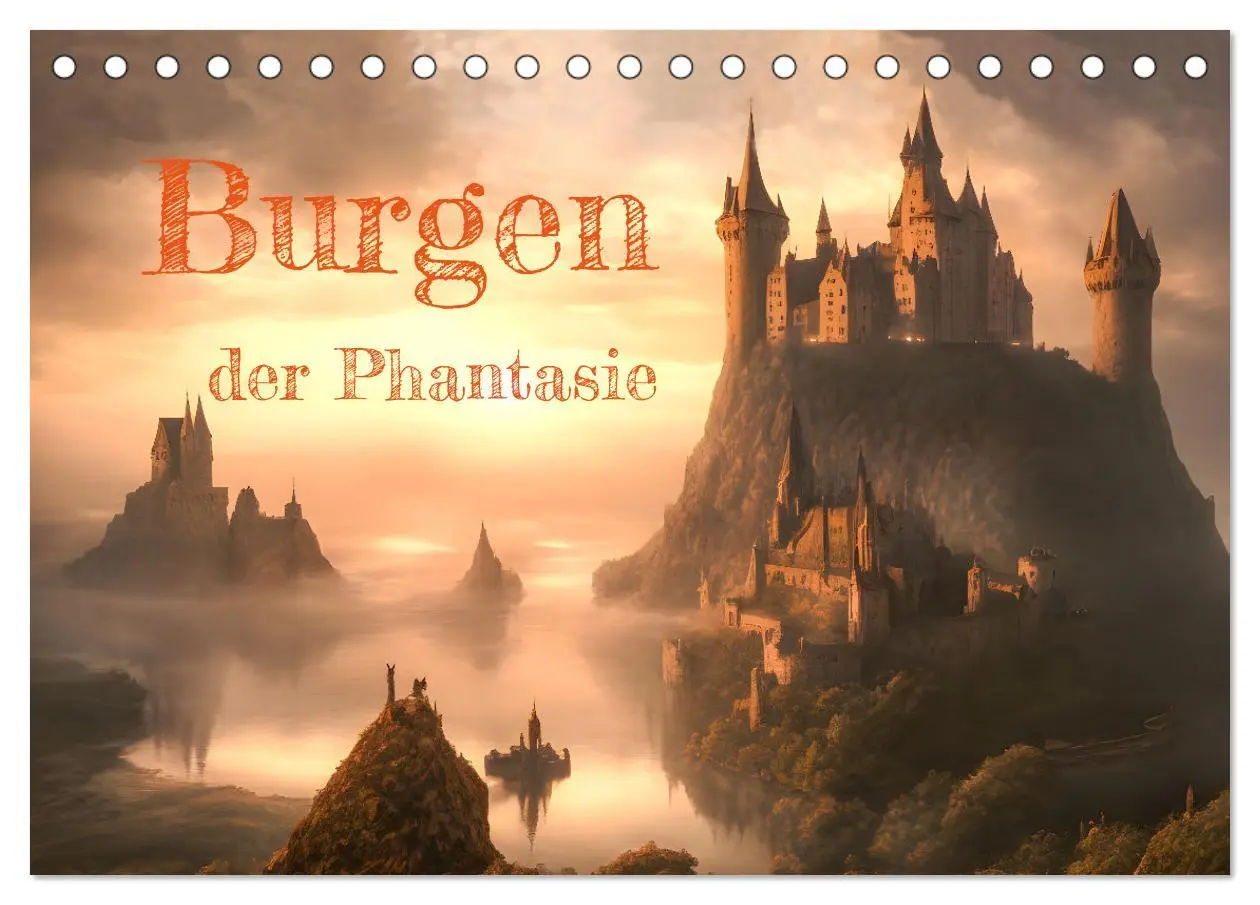 Cover: 9783457504352 | Burgen der Phantasie (Tischkalender 2026 DIN A5 quer), CALVENDO...