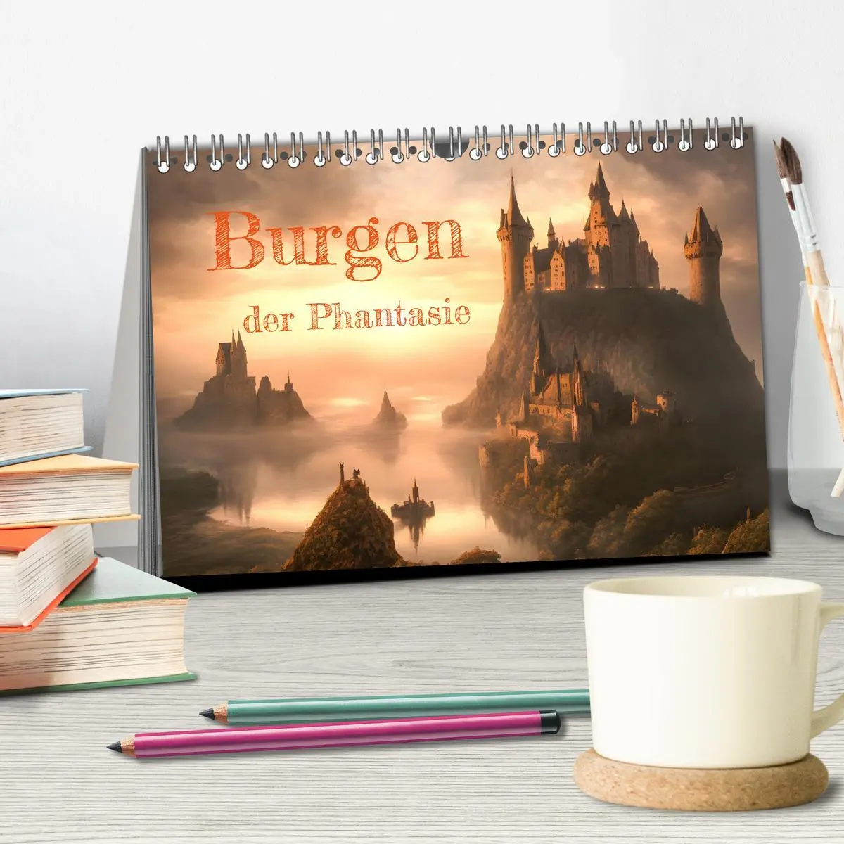 Bild: 9783457504352 | Burgen der Phantasie (Tischkalender 2026 DIN A5 quer), CALVENDO...