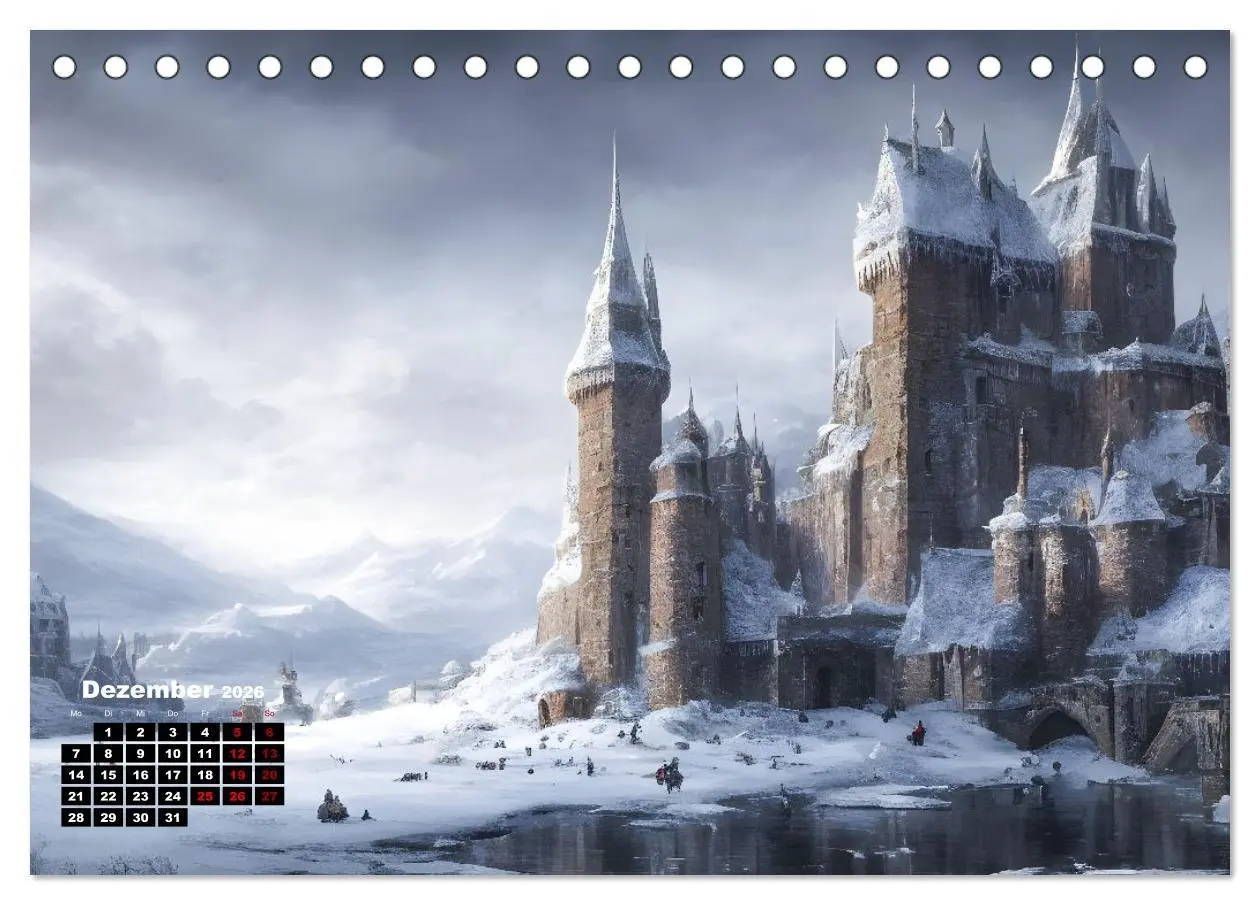 Bild: 9783457504352 | Burgen der Phantasie (Tischkalender 2026 DIN A5 quer), CALVENDO...