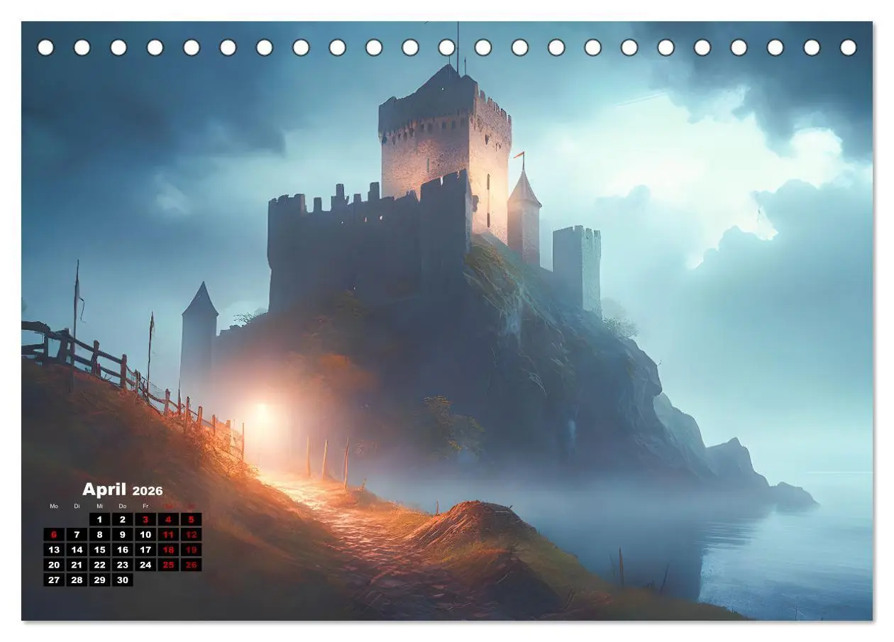 Bild: 9783457504352 | Burgen der Phantasie (Tischkalender 2026 DIN A5 quer), CALVENDO...