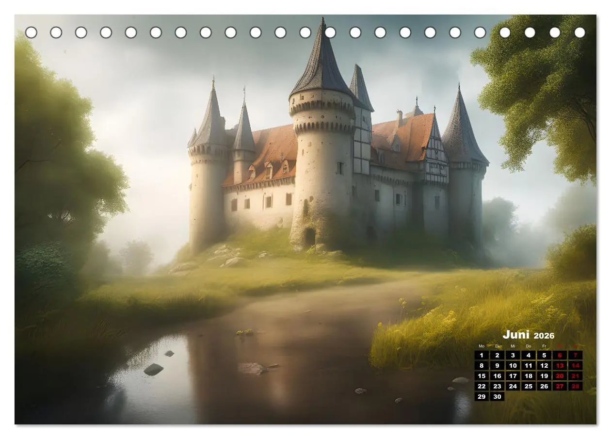 Bild: 9783457504352 | Burgen der Phantasie (Tischkalender 2026 DIN A5 quer), CALVENDO...