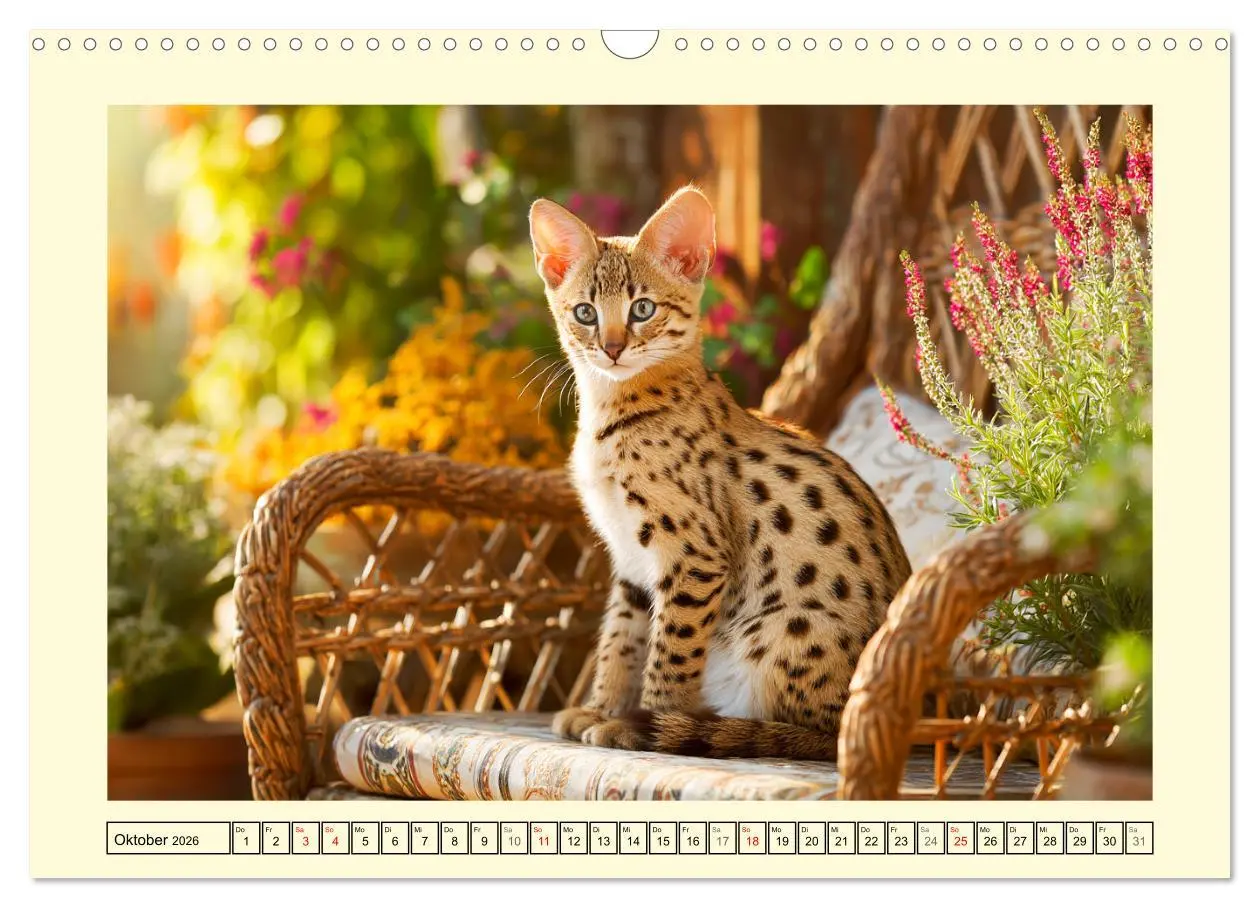 Bild: 9783516214352 | Savannah Katzen. Exotische Wildschönheiten im Naturgarten...