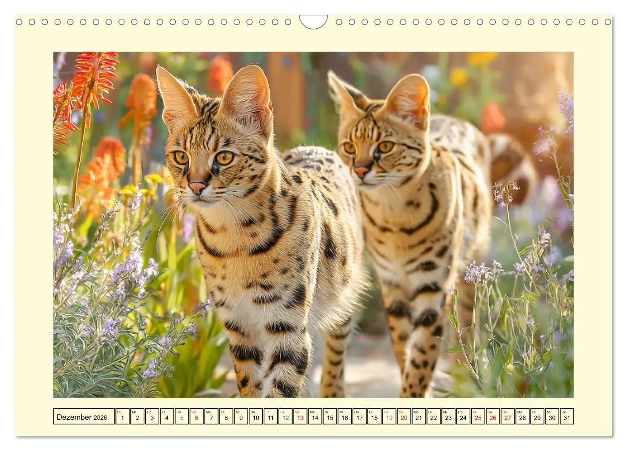 Bild: 9783516214352 | Savannah Katzen. Exotische Wildschönheiten im Naturgarten...