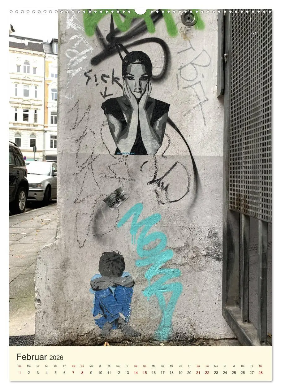 Bild: 9783516384352 | Hamburg StreetArt Classics (Wandkalender 2026 DIN A2 hoch),...