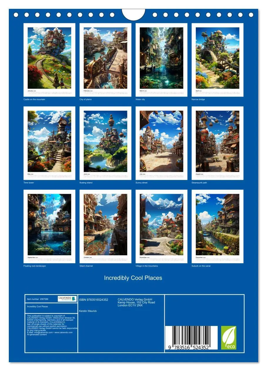 Bild: 9783516524352 | Incredibly Cool Places (Wall Calendar 2026 DIN A4 portrait),...
