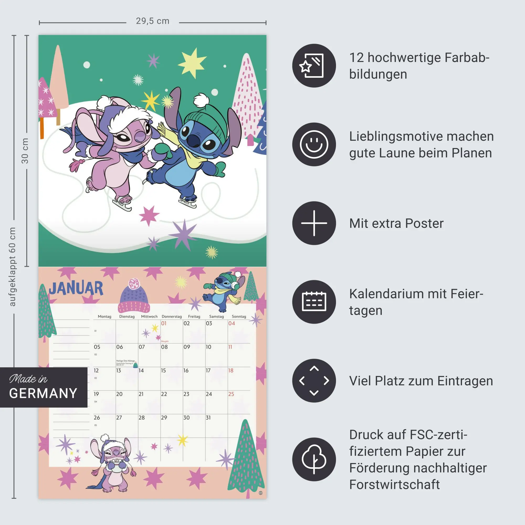 Bild: 9783756414352 | Stitch Broschurkalender 2026 | Kalender | 28 S. | Deutsch | 2026