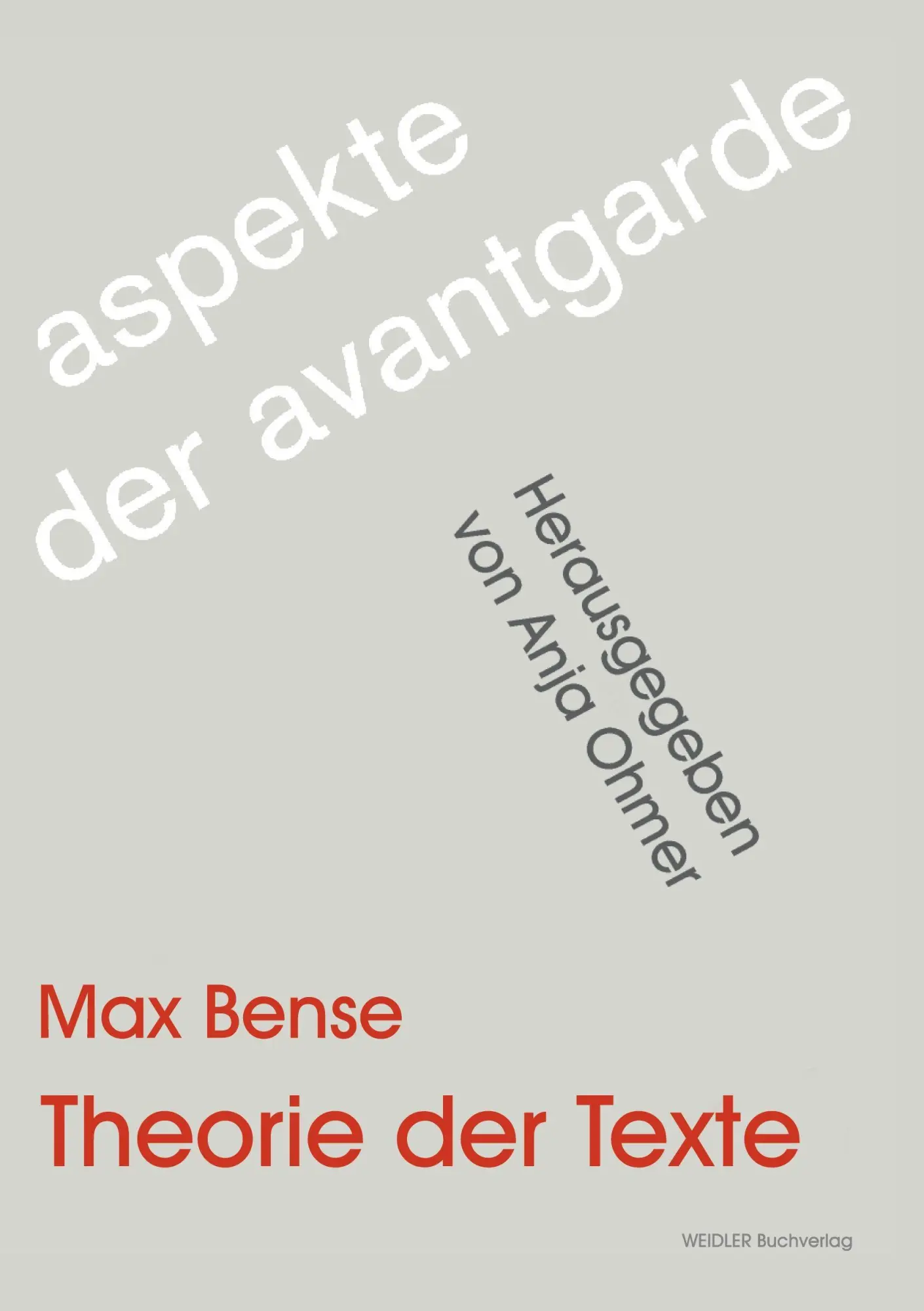 Cover: 9783896934352 | Theorie der Texte | Max Bense | Taschenbuch | 178 S. | Deutsch | 2006