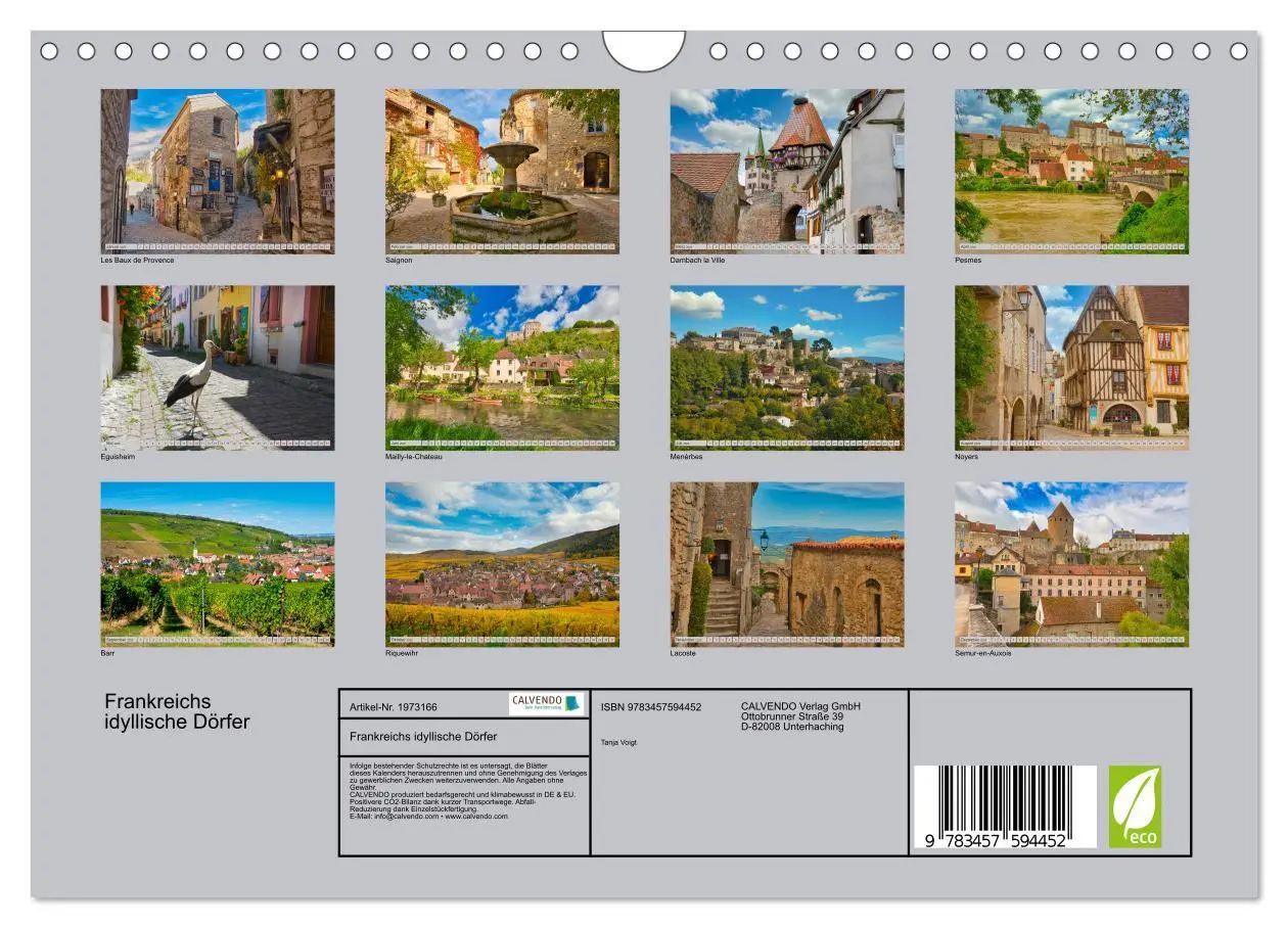 Bild: 9783457594452 | Frankreichs idyllische Dörfer (Wandkalender 2026 DIN A4 quer),...