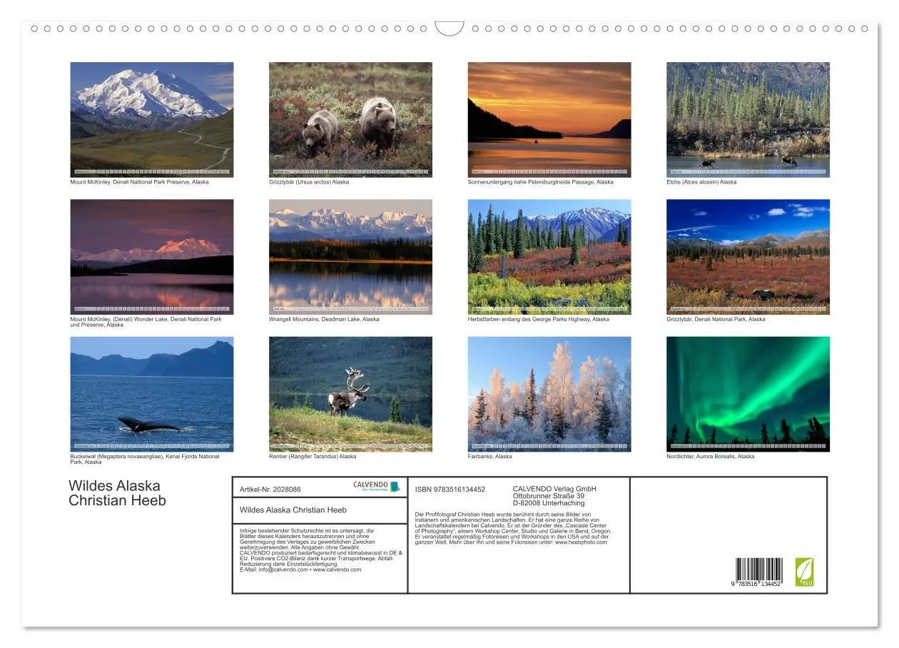 Bild: 9783516134452 | Wildes Alaska Christian Heeb (Wandkalender 2026 DIN A2 quer),...