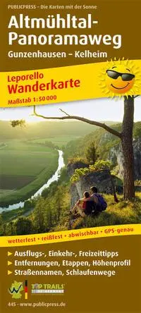Cover: 9783899204452 | Wanderkarte Altmühltal-Panoramaweg, Gunzenhausen - Kelheim 1 : 50 000