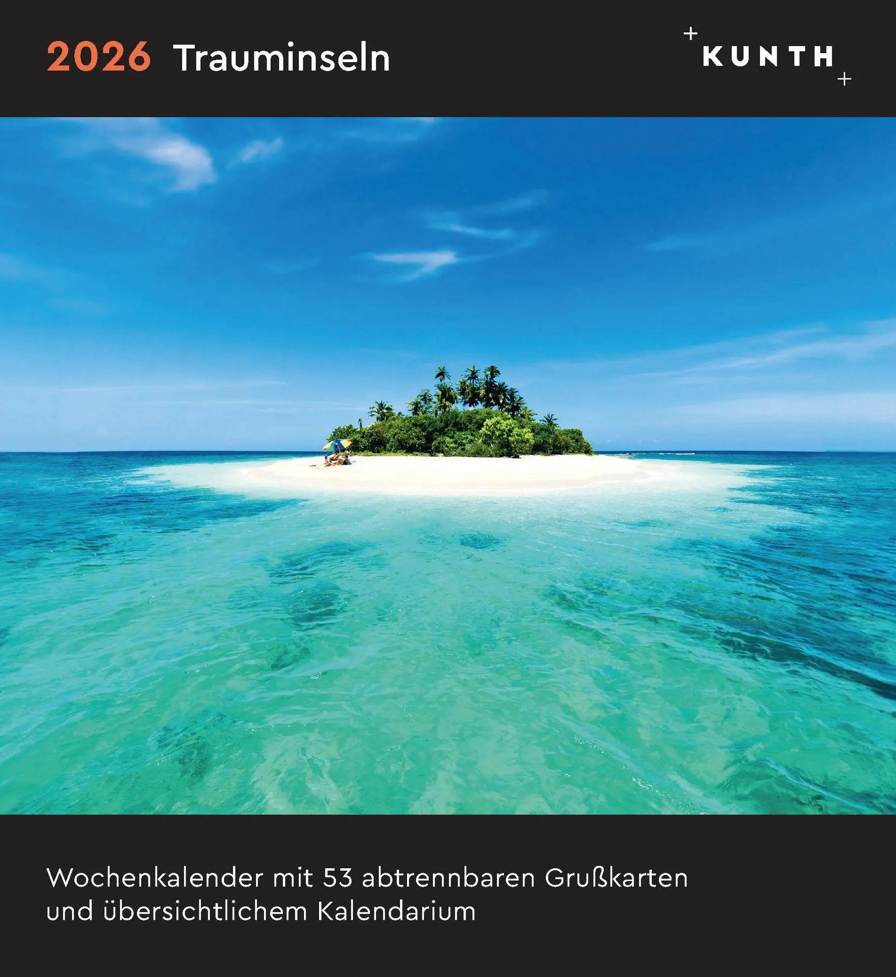 Cover: 9783965914452 | Trauminseln - KUNTH Postkartenkalender 2026 | Kalender | 53 S. | 2026