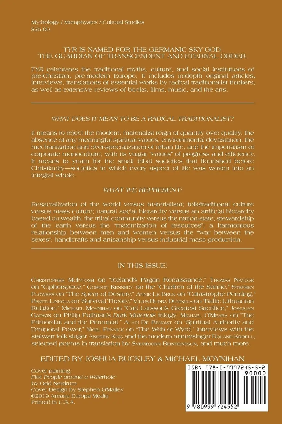 Rückseite: 9780999724552 | TYR Myth-Culture-Tradition Vol. 3 | Joshua Buckley (u. a.) | Buch