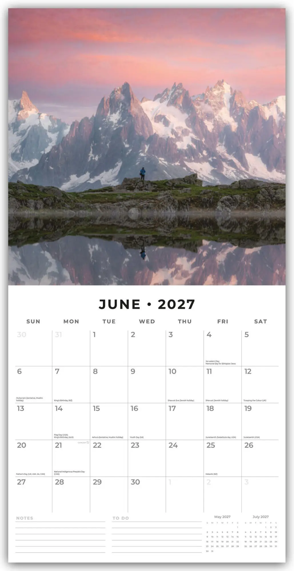 Bild: 9781837014552 | Great Mountains - Die höchsten Berge 2027 - 16-Monatskalender | Red