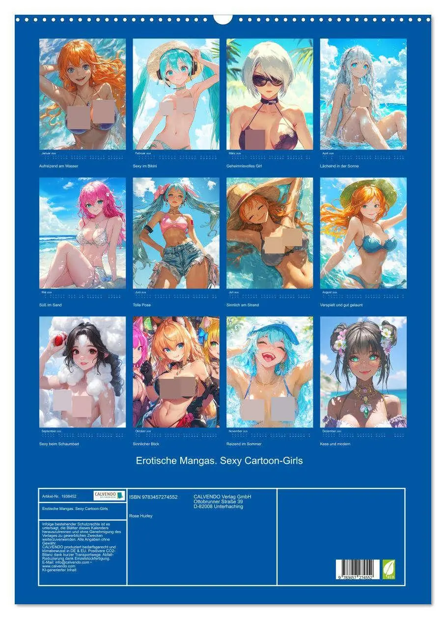 Bild: 9783457274552 | Erotische Mangas. Sexy Cartoon-Girls (Wandkalender 2026 DIN A2...
