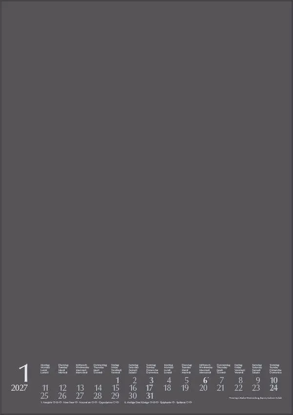 Bild: 9783819304552 | Foto-Malen-Basteln A4 anthrazit mit Folienprägung 2027 | Verlag Korsch