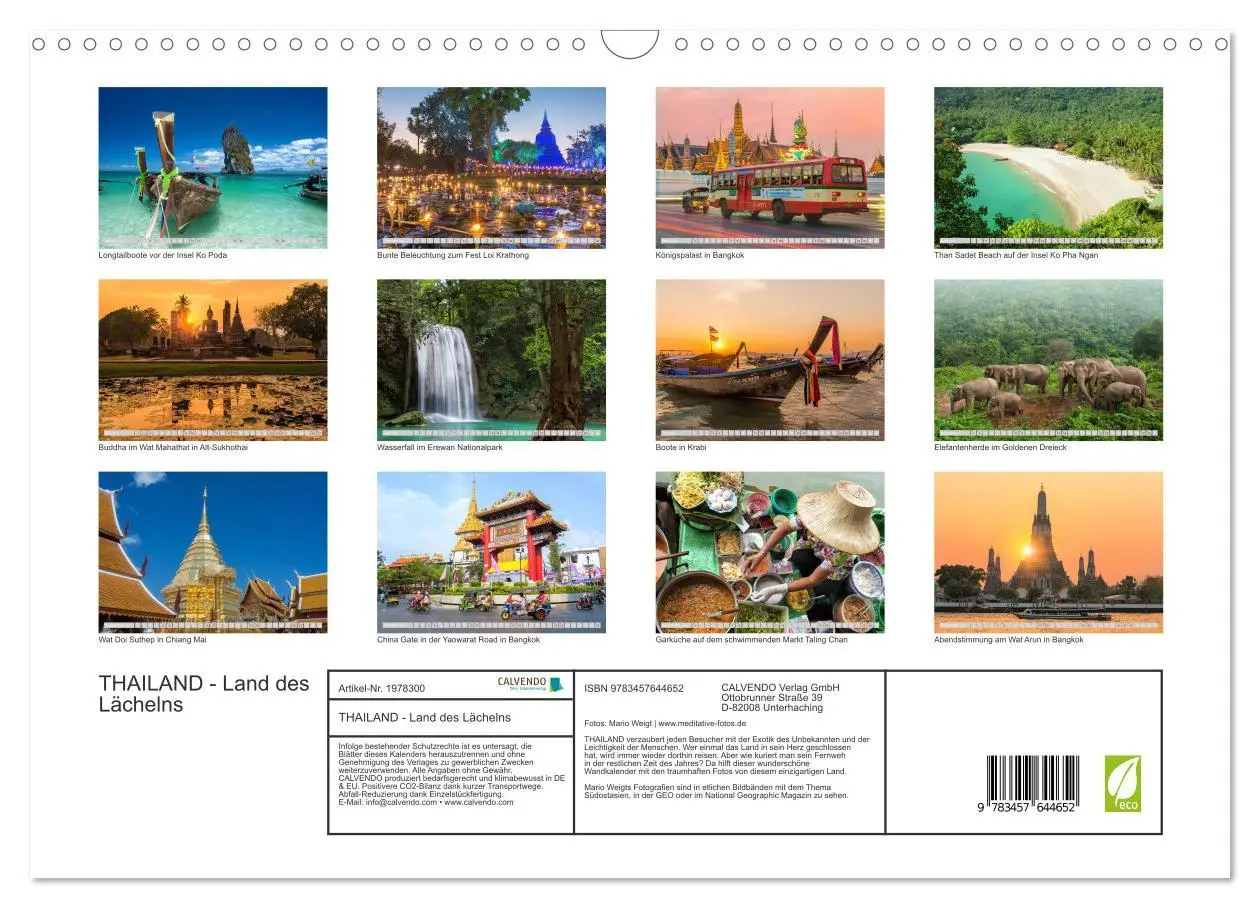 Bild: 9783457644652 | THAILAND - Land des Lächelns (Wandkalender 2026 DIN A3 quer),...