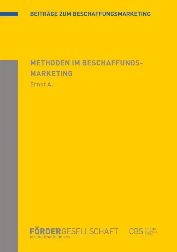 Cover: 9783745044652 | Methoden im Beschaffungsmarketing | Achim Ernst | Taschenbuch | 280 S.