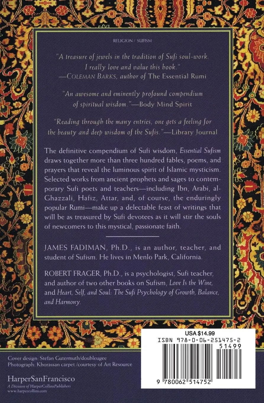 Rückseite: 9780062514752 | Essential Sufism | Robert Frager (u. a.) | Taschenbuch | Englisch
