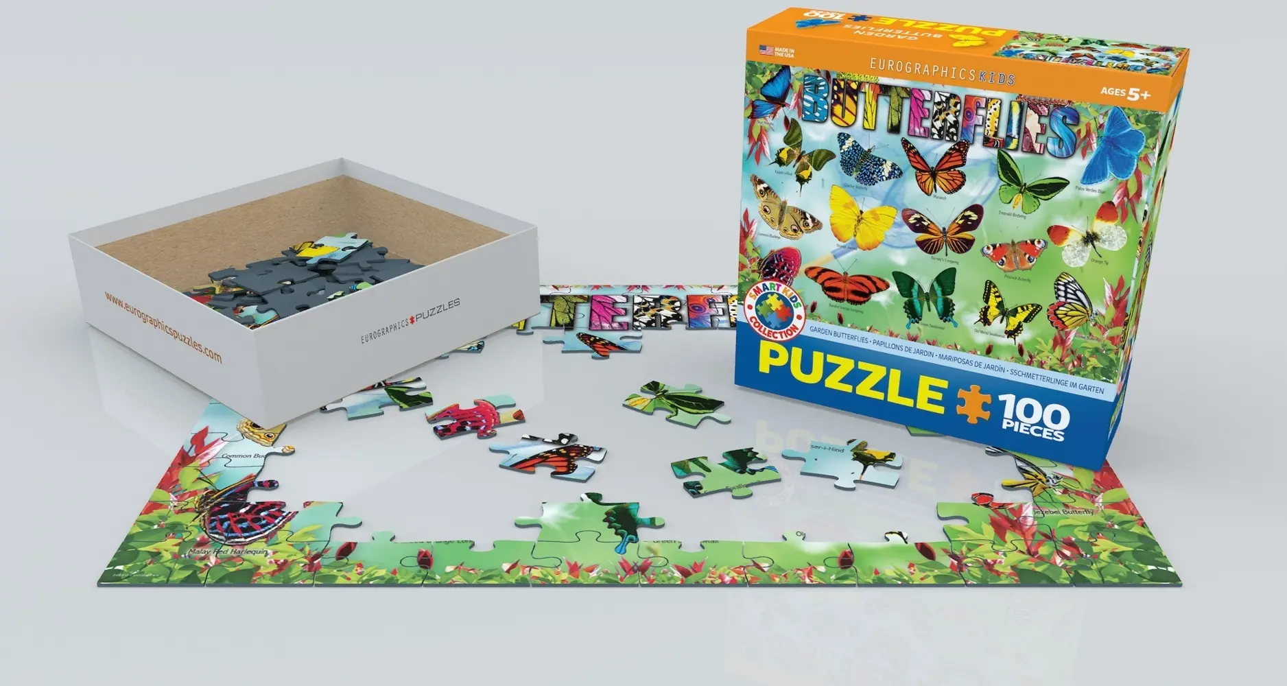 Bild: 628136654852 | Garten Schmetterlinge (Puzzle) | Spiel | In Spielebox | 6100-5485