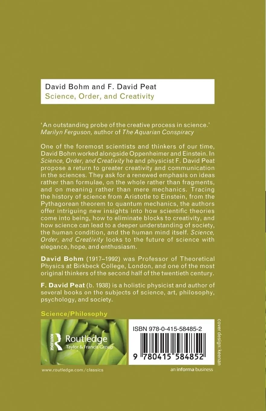 Rückseite: 9780415584852 | Science, Order and Creativity | David Bohm (u. a.) | Taschenbuch