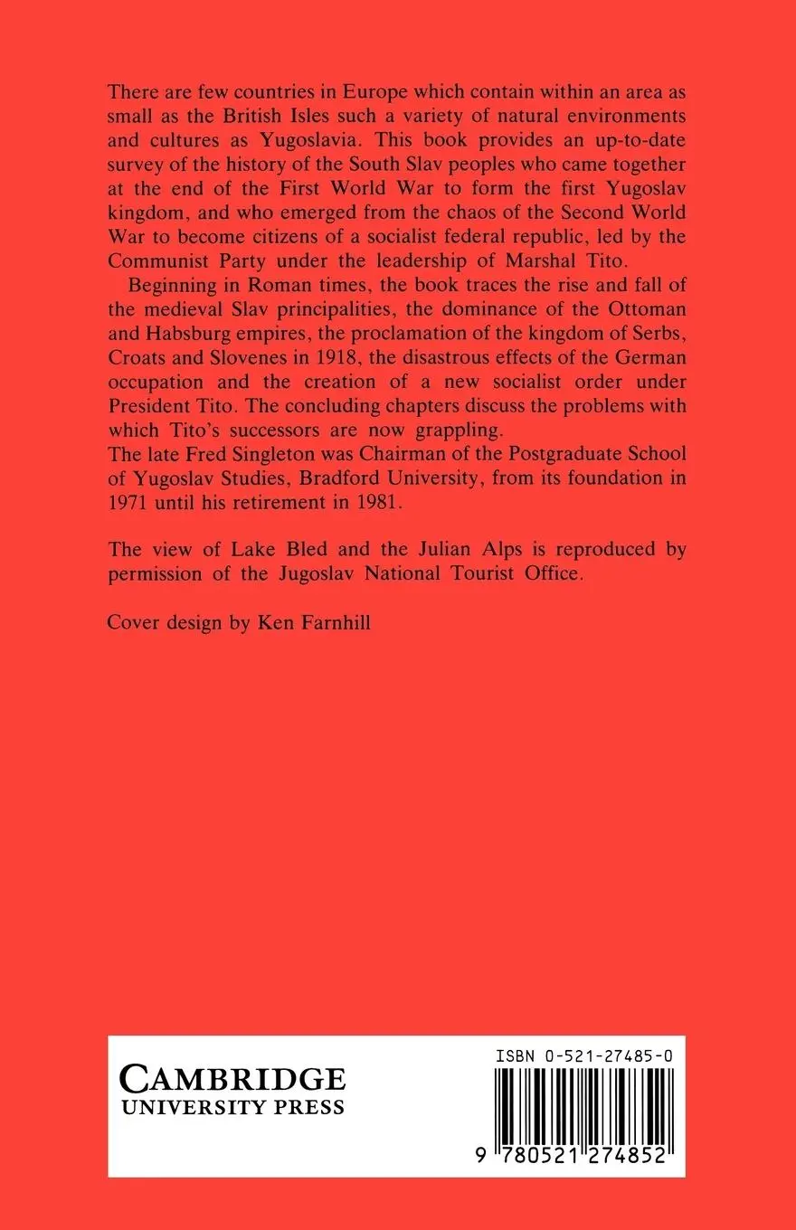 Rückseite: 9780521274852 | A Short History of the Yugoslav Peoples | Fred Singleton (u. a.)