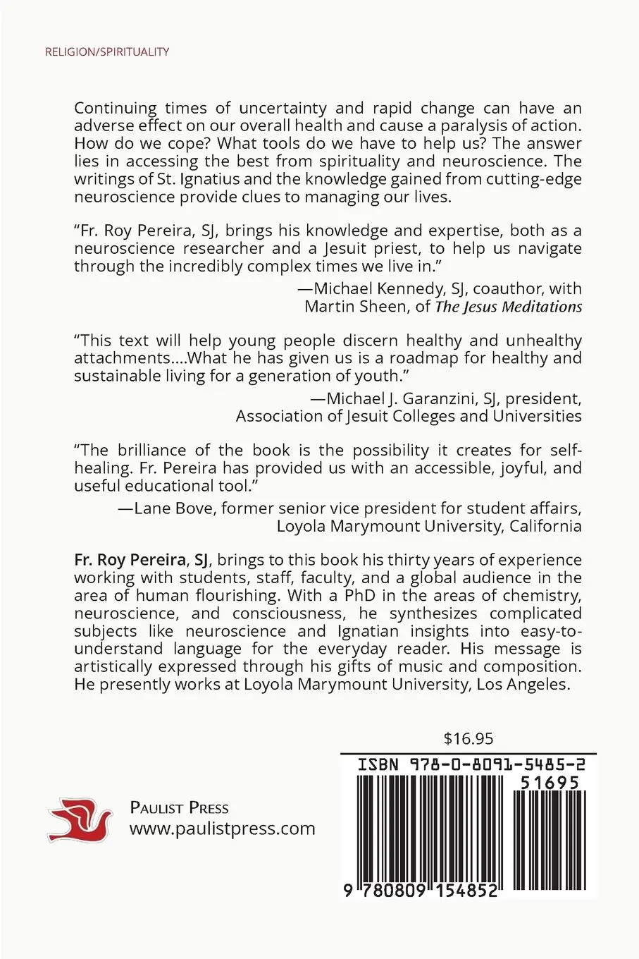Rückseite: 9780809154852 | Uniting Mind, Body, Spirit | Roy Pereira | Taschenbuch | Englisch