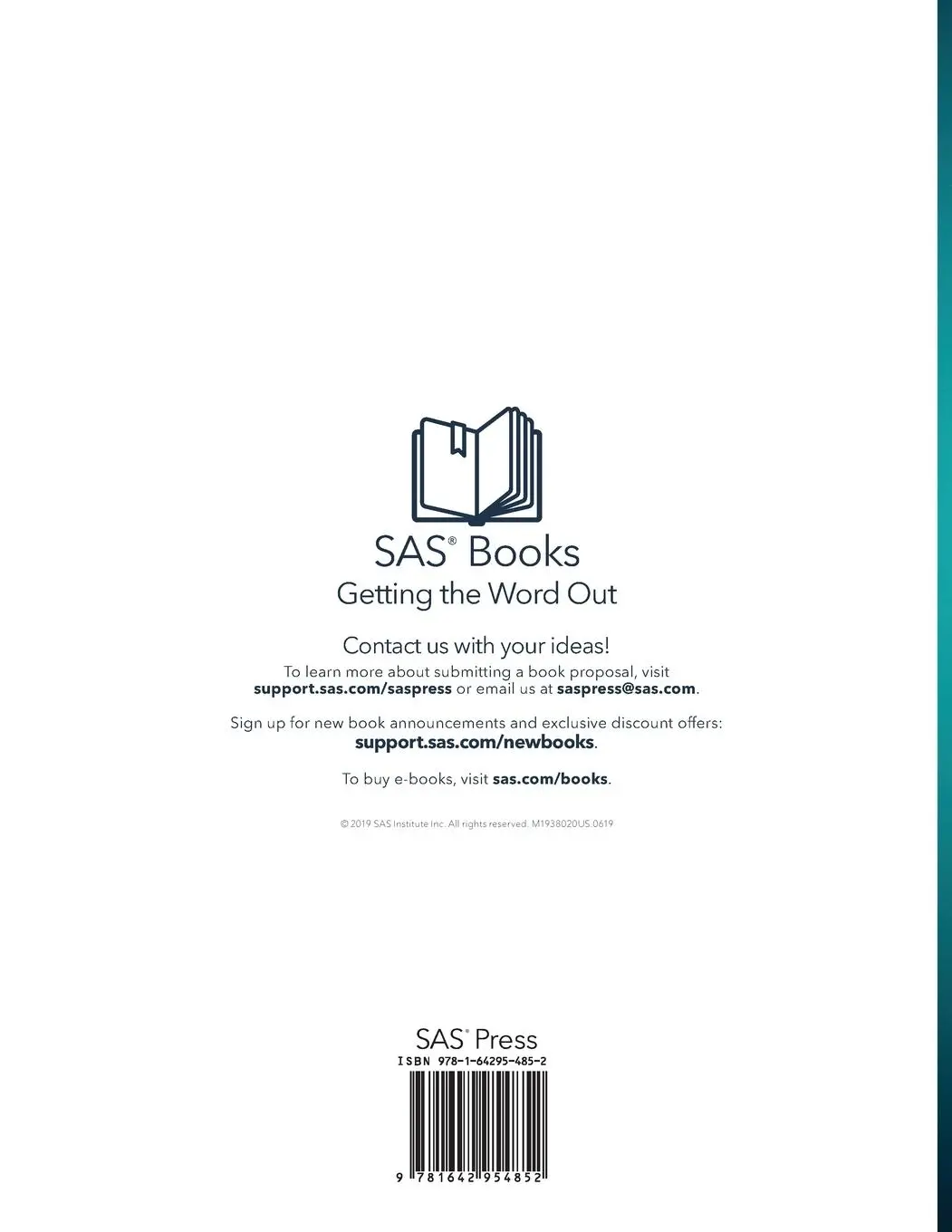 Rückseite: 9781642954852 | Discovering SAS Viya | Special Collection | Taschenbuch | Englisch