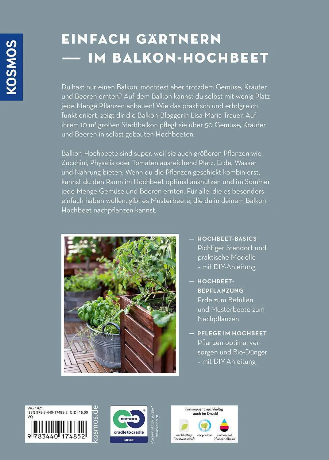 Bild: 9783440174852 | Mein Balkon-Hochbeet | Große Ernte auf kleinem Raum | Trauer | Buch