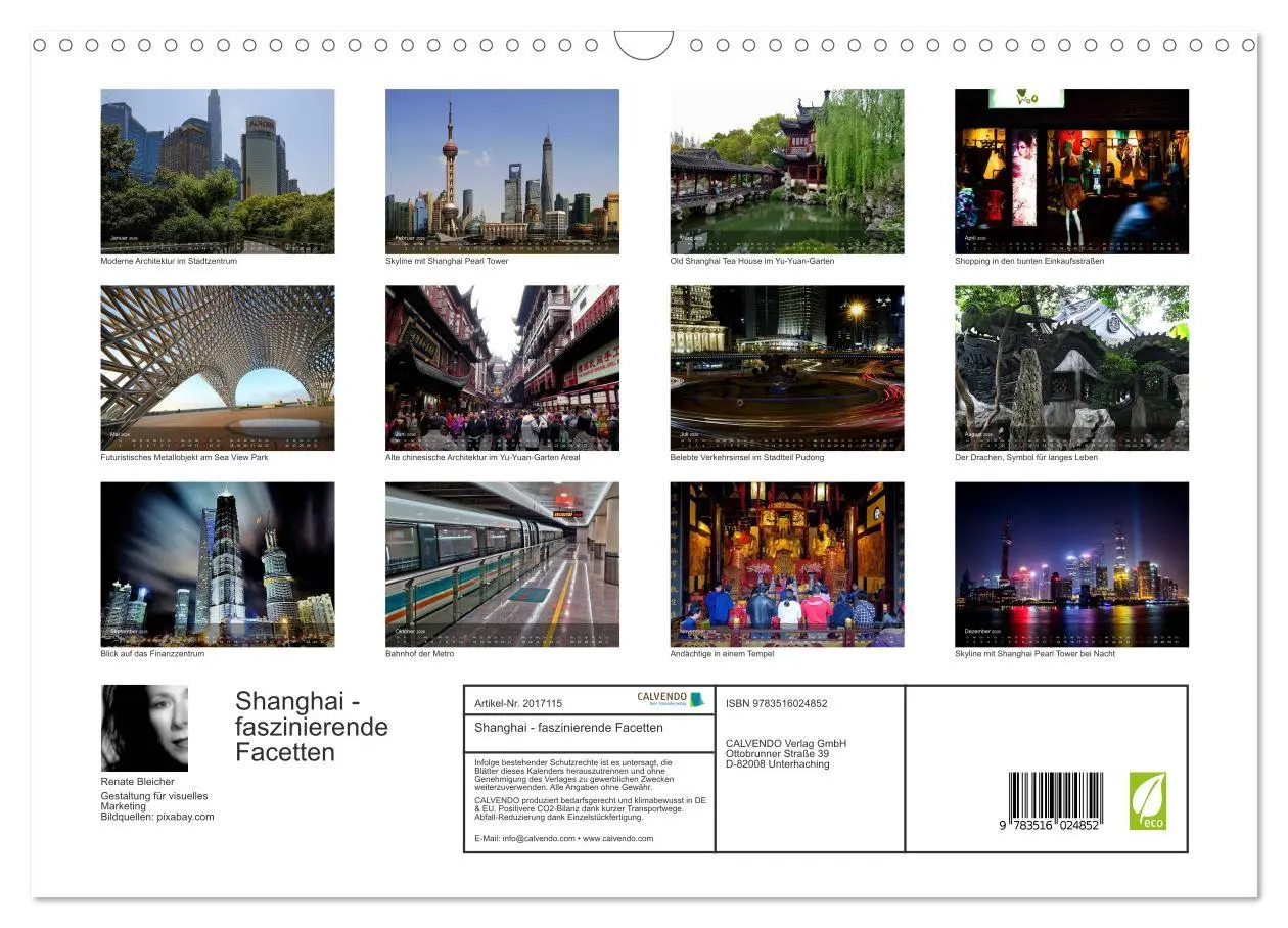 Bild: 9783516024852 | Shanghai - faszinierende Facetten (Wandkalender 2026 DIN A3 quer),...