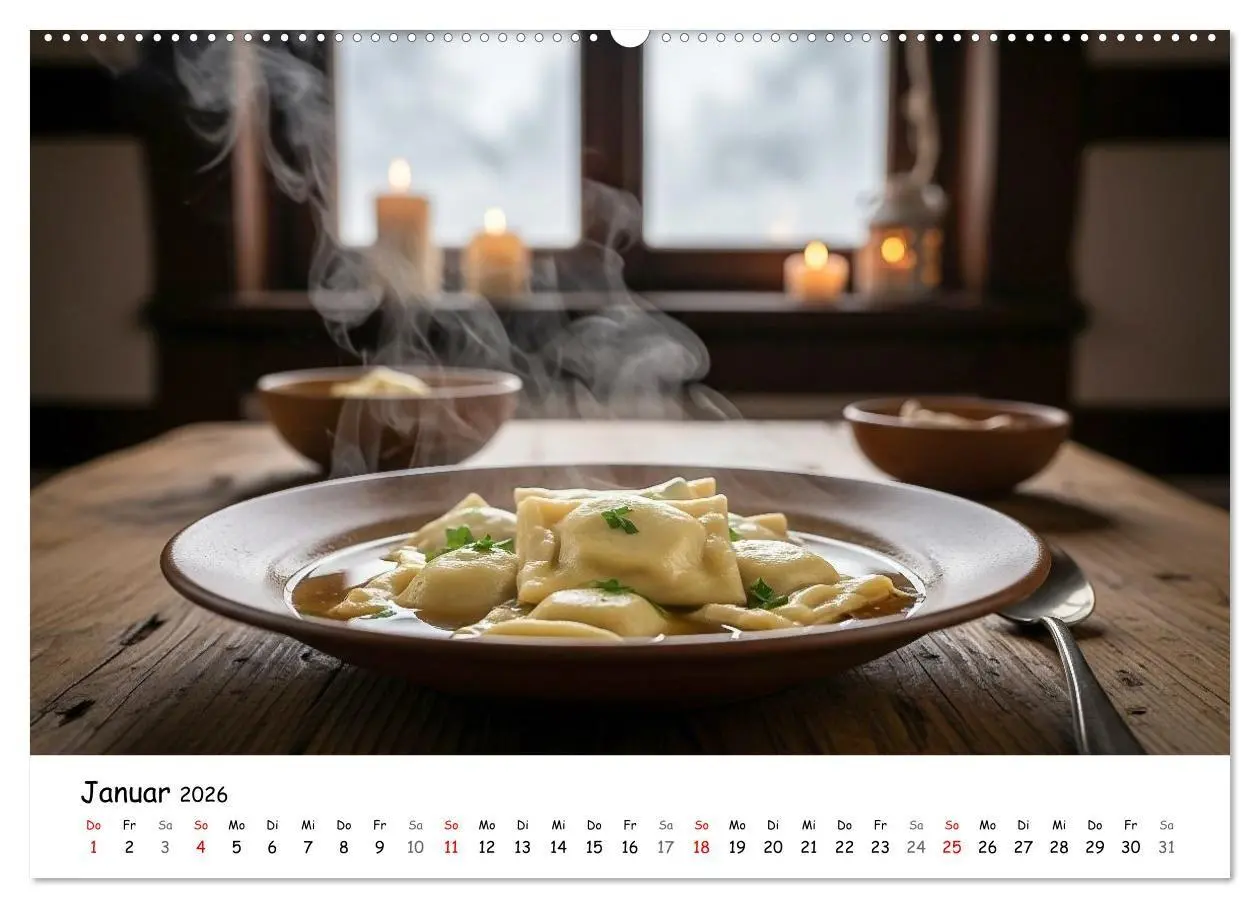 Bild: 9783516714852 | Schwäbischer Maultaschen-Kalender (Wandkalender 2026 DIN A2 quer),...
