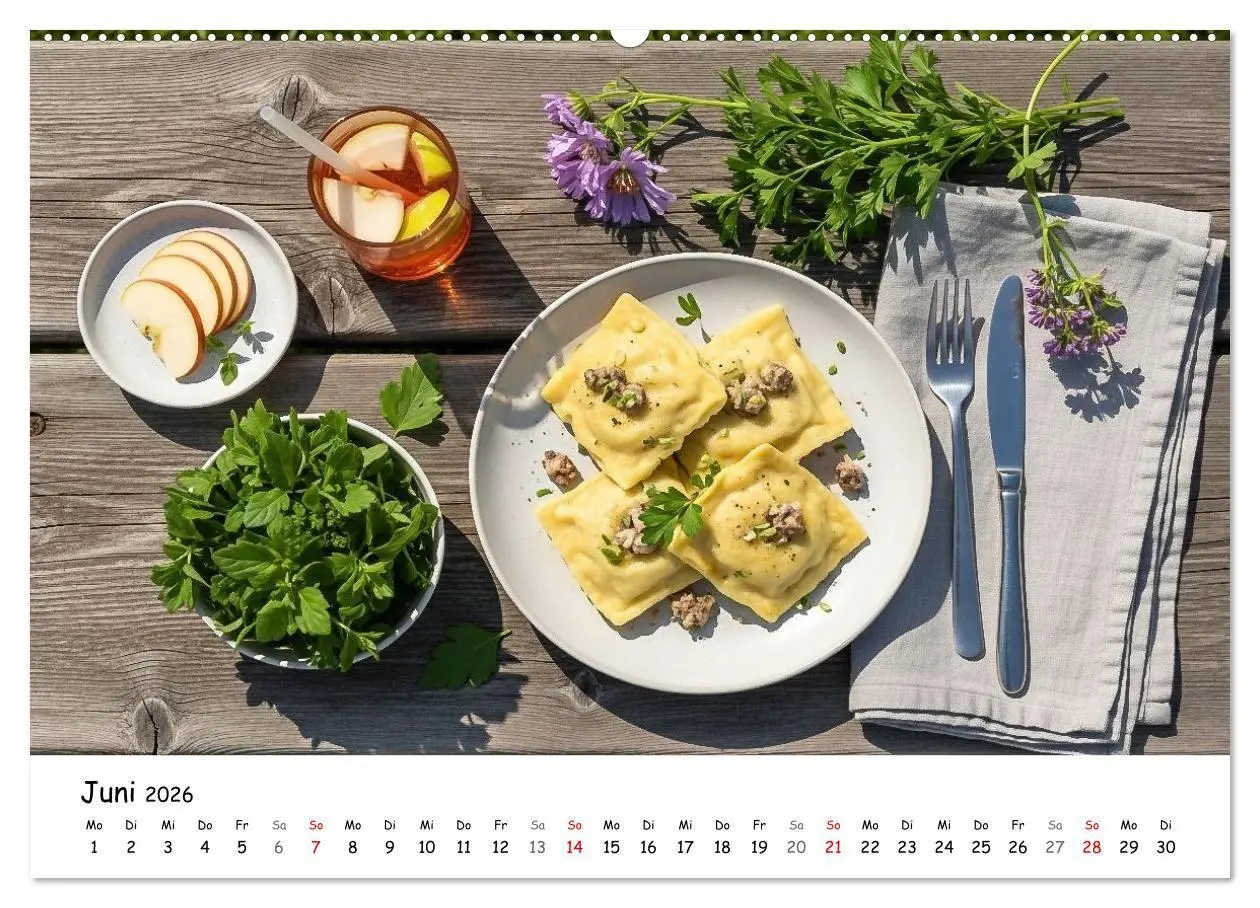 Bild: 9783516714852 | Schwäbischer Maultaschen-Kalender (Wandkalender 2026 DIN A2 quer),...
