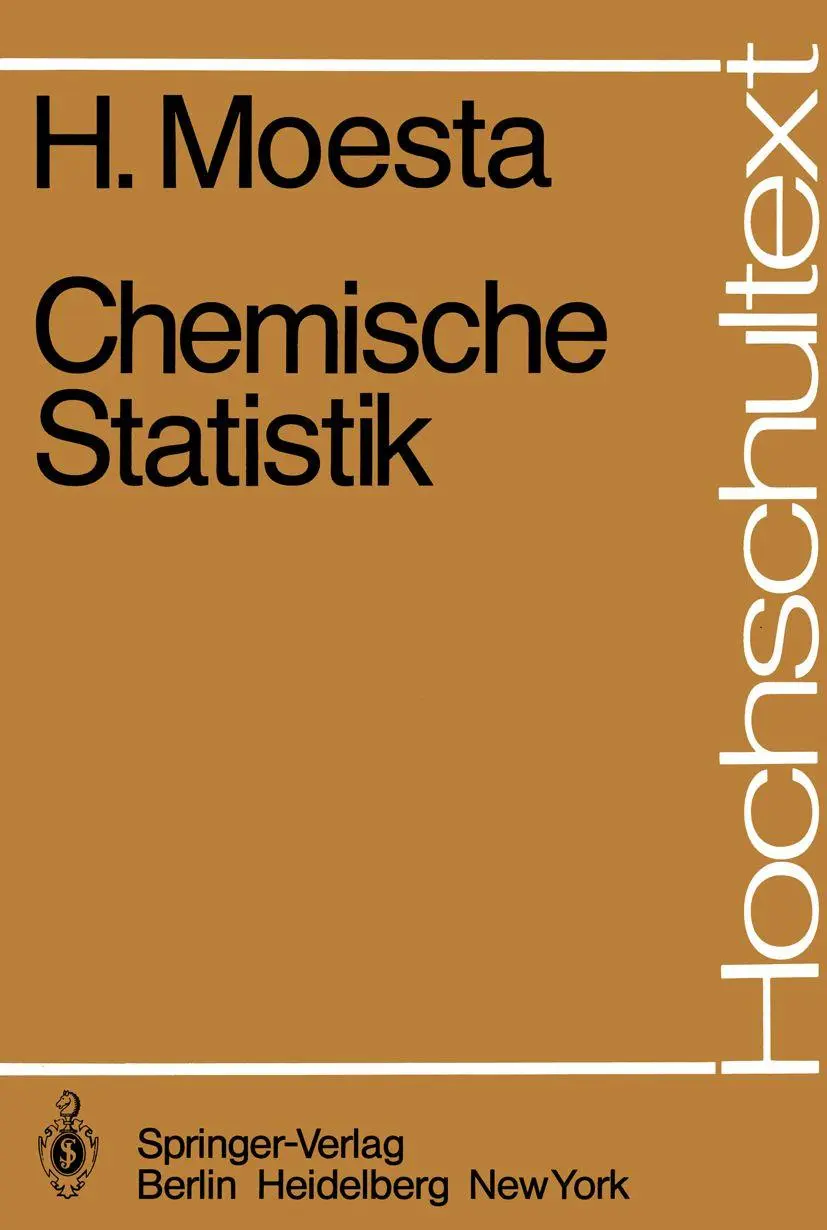 Chemische Statistik (Hochschultext)