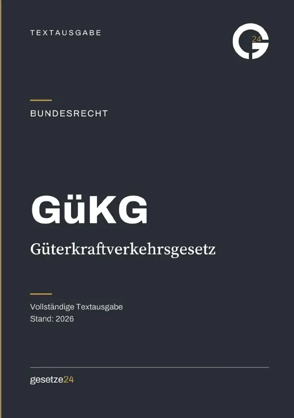 Cover: 9783565604852 | GüKG - Güterkraftverkehrsgesetz | Gesetze24 Deutschland | Taschenbuch