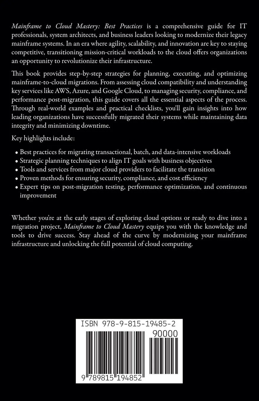 Rückseite: 9789815194852 | Mainframe to Cloud Mastery | Best Practices | Ricardo Nuqui | Buch