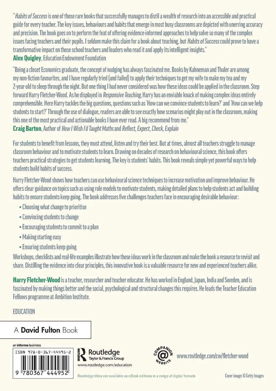 Rückseite: 9780367444952 | Habits of Success | Getting Every Student Learning | Fletcher-Wood