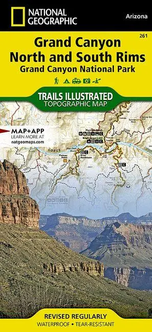 Cover: 9781566954952 | Grand Canyon, North and South Rims Map [Grand Canyon National Park]