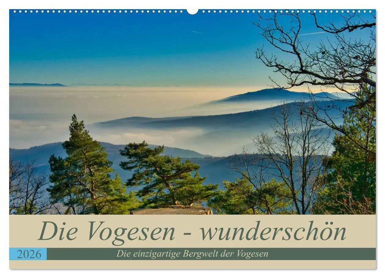 Cover: 9783457854952 | Vogesen - wunderschön (Wandkalender 2026 DIN A2 quer), CALVENDO...