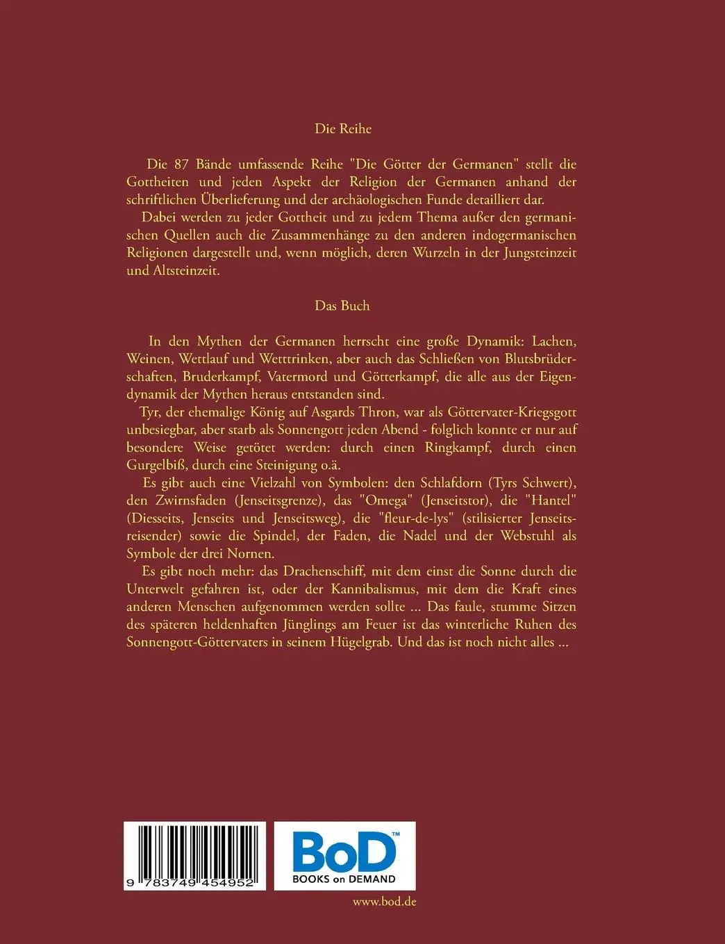 Rückseite: 9783749454952 | Mythologische Motive II - Vorgänge in der Welt | Harry Eilenstein