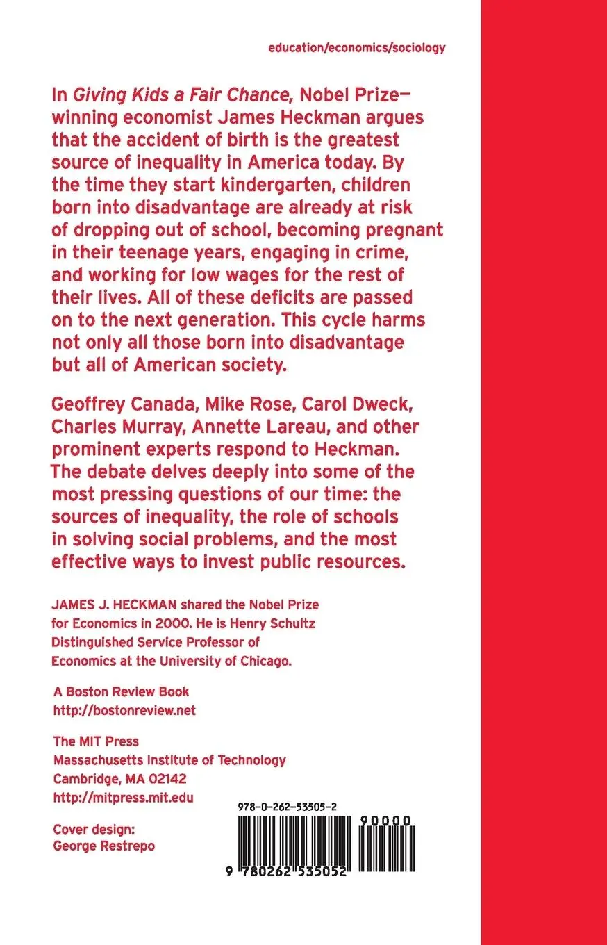 Rückseite: 9780262535052 | Giving Kids a Fair Chance | James J. Heckman | Taschenbuch | Englisch